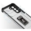 Hurtel Crystal Ring dėklas + magnetinis laikiklis Samsung Galaxy S22 + (S22 Plus), juodas