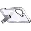Hurtel Hybrid Armor X dėklas skirtas Apple iPhone 17 su stoveliu, suderinamas su MagSafe – skaidrus