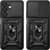 Hybrid Armor Camshield dėklas su Stand and Camera dėklas skirtas Realme GT 7 Pro 5G – juodos spalvos