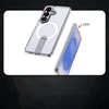 Hurtel Hybrid Armor X dėklas skirtas Samsung Galaxy A36 / A37 with Stand suderinamas su MagSafe – skaidrus