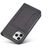 Hurtel Magnet Card dėklas telefonui Apple iPhone 12 Pro Pouch Card Wallet Card Holder juodos spalvos