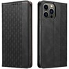 Hurtel Magnet Strap dėklas telefonui Apple iPhone 12 Pro Pouch Wallet + Mini Lanyard Pendant juodos spalvos