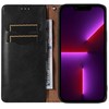 Hurtel Magnet Strap dėklas telefonui Apple iPhone 12 Pro Pouch Wallet + Mini Lanyard Pendant juodos spalvos
