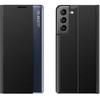 Hurtel New Sleep su stoveliu Samsung Galaxy S22 + (S22 Plus) dėklas telefonui juodos spalvos