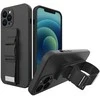Hurtel Rope silikoninis su dirželiu Xiaomi Redmi 10 dėklas telefonui juodos spalvos