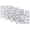 HYTE FA12 Fans, Pack of 4 – 120mm, Snow Baltas