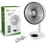 Įkraunamas stalinis ventiliatorius DP 7626, su LED lempute