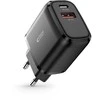 Įkroviklis 20W USB QC3.0 + USB-C PD Tech-Protect C20W juodos spalvos