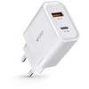 Įkroviklis 30W USB QC3.0 + USB-C PD Tech-Protect C30W baltos spalvos