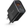 Įkroviklis 30W USB QC3.0 + USB-C PD Tech-Protect C30W juodos spalvos