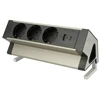 Ilgiklis montuojamas ant plokštės krašto DESK BOX, 3x Schuko, 1x USB A (18W), 1x USB-C (30W) su 1.8m ilgio laidu Design Light