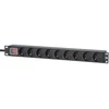 Intellinet 715133 Maitinimo juosta Rack 1U 9x Schuko lizdai, 4000W