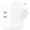 iPhone Originalus maitinimo adapteris 2x USB-C – MacBook įkroviklis – Jungtinė Karalystė – 35W – Baltas