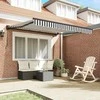 Ištraukiama markizė Antracito ir baltos 300x250 cm audinys 3329959