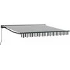 Ištraukiama markizė Antracito ir baltos 300x250 cm audinys 3329959
