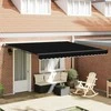 Ištraukiama markizė Juoda 400 × 300 cm Poliesteris ir plienas