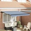 Ištraukiama markizė Mėlyna ir balta 350x250 cm audinys 3330199