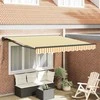 Ištraukiama markizė Oranžinė ir balta 350x250 cm audinys 3330216