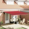 Ištraukiama markizė Raudona 400 × 300 cm audinys