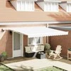 Ištraukiama markizė Balta 400 × 300 cm Audinys ir plienas