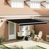 Ištraukiama markizė Juoda 400 × 300 cm Audinys ir plienas
