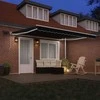 Ištraukiama markizė Juoda 400 × 300 cm Audinys ir plienas