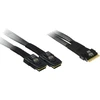 ITT Inter-Tech 88885641 „Serial Attached SCSI“ (SAS) kabelis 0,75 m 24 Gbit/s Juoda