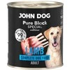 JOHN DOG Pure Juodas Special Edition ėriena – drėgnas ėdalas šunims – 800g