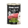 JOHN DOG Pure Juodas Special Edition Horse – drėgnas ėdalas šunims – 400g