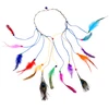 Jokomisiada Boho Headband with Colorful Feathers and Beads ZA5581