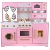 Jokomisiada Large interactive wooden kitchen with glamour auksinis accessories and ZA5933 kavos virimo aparatas