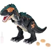 Jokomisiada Large robot dinosaur walks, roars, LAYS EGGS, light effects pair ZA5716
