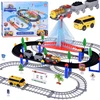 Jokomisiada Electric Train Set 2-in-1 – Locomotive with Carriages + Track and Bus ZA5886