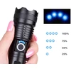Jokomisiada Galingas USB įkraunamas LED žibintuvėlis, atsparus vandeniui SP0799