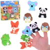 Jokomisiada Rubber finger puppets ZOO animals - set of 5 ZA5601 figures