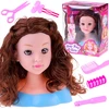 Jokomisiada Hairdressing head 20 cm Juodas DOLL with hairdressing accessories ZA5838