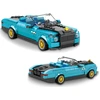 Jokomisiada Technical blocks Retro car Mėlynas CABRIOLET auksinis rims 417 pieces ZA5788