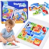 Dėlionė Jokomisiada Square Puzzle Colorful Puzzle – Sea Animals Jigsaw Puzzle, 12 Pieces, ZA6136