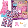 Jokomisiada Doll clothes set, holiday styling, dress, accessories ZA5707