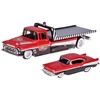 Jokomisiada Licencijuoti 1:64 mastelio „Chevrolet Flatbed 1957“ ir „Bel Air “ lieti automobiliai