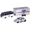 Jokomisiada Licencijuoti metaliniai automobiliai 1:64 „Volkswagen Van“ „Samba“ ir „VW Beetle