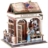 Jokomisiada Wooden 3D Dėlionė Series Bookstore building 148 elements lighting ZA6014