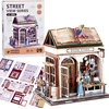 Jokomisiada Wooden 3D Dėlionė Series Bookstore building 148 elements lighting ZA6014