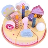 Jokomisiada Candy Wooden Birthday Cake Toy with Candles and Decorations – Cutting Play Set ZA5936