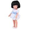 Jokomisiada Lovely Girl Doll with Juodas Short Hair in Baltas Dress 33cm ZA5850