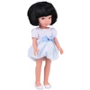 Jokomisiada Lovely Girl Doll with Juodas Short Hair in Baltas Dress 33cm ZA5850