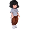 Jokomisiada Lovely Girl Doll with Short Juodas Hair in a Sporty Outfit 33cm ZA5849
