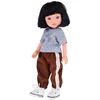 Jokomisiada Lovely Girl Doll with Short Juodas Hair in a Sporty Outfit 33cm ZA5849