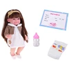 Jokomisiada Lovely Soft rubber doll 30cm TOSIA long hair + bottle and diaper ZA5832doll made of soft rubber, long hair, dress, 30 cm ZA5832