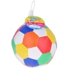 Jokomisiada Soft colorful plush ball made of eco-leather, 15 cm, rag ZA5682